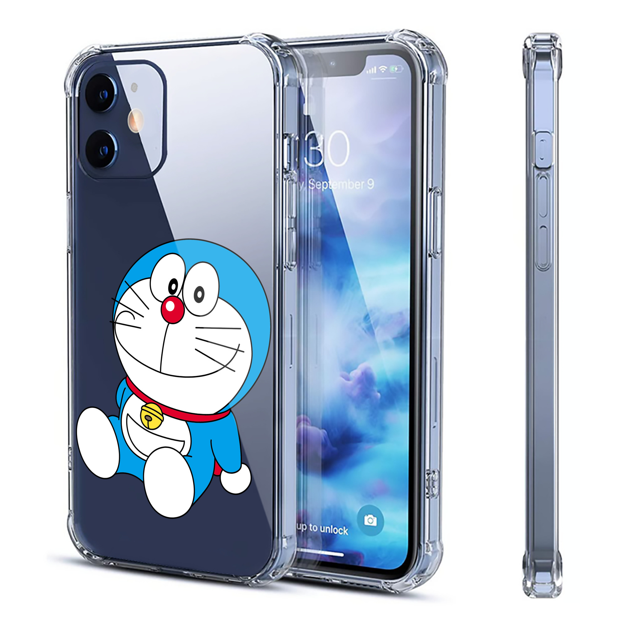 （画像用） ドラえもん Doraemon 【iPhone 12シリーズ対応】透明スマホケース（クリアソフトケース）